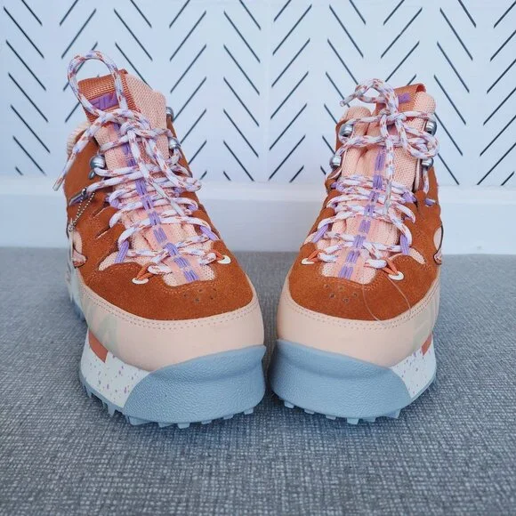 Fila Renno Multi Trekking Hi 7 Womens Shoes Orange Purple Suede Chunky Sneakers - Picture 9 of 12